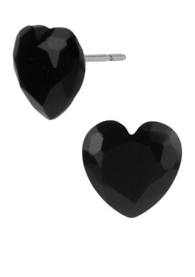 Betsey Johnson Earring - Faceted Heart Stud