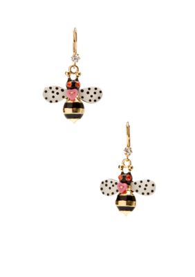 Betsey Johnson Bumble Bee Drop Earrings