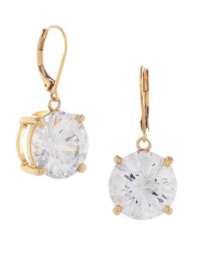 Betsey Johnson Round Crystal Drop Earring
