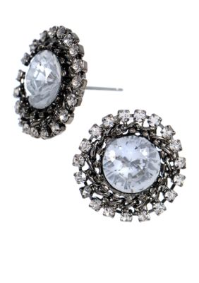 Betsey Johnson Crystal Burst Stud Earrings