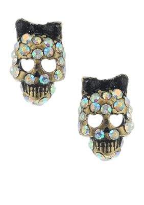 Betsey Johnson Small Skull Stud Earring
