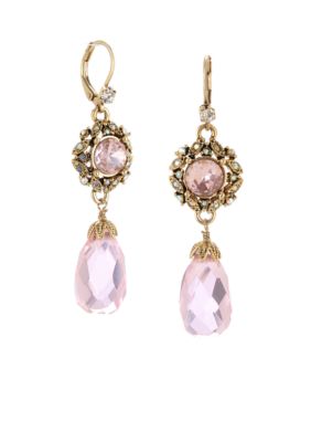 Betsey Johnson Crystal Teardrop Earrings