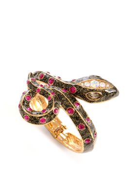 Betsey Johnson Black Snake Wrap Bangle Bracelet