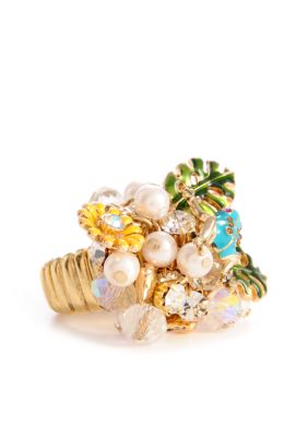Betsey Johnson Blue Frog Shaky Stretch Ring