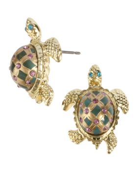 Betsey Johnson Turtle Stud Earring