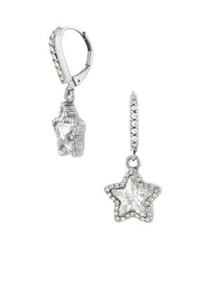 Betsey Johnson Crystal Star Drop Earrings
