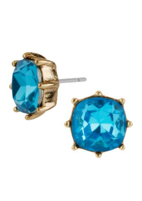 Betsey Johnson Crystal Gem Stud Earrings