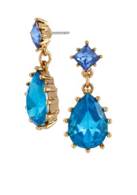 Betsey Johnson Crystal Teardrop Earrings