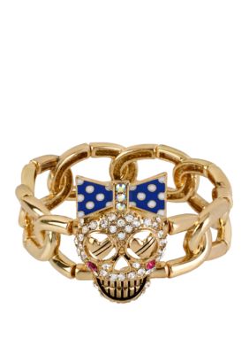 Betsey Johnson Skull Stretch Bracelet