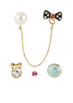 Betsey Johnson Multi Charm 5-Stud Earring Set