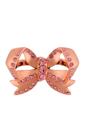 Betsey Johnson Bow Two-Finger Stretch Ring