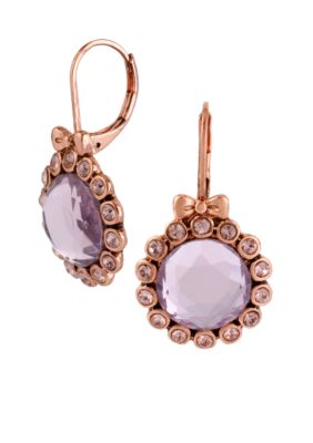 Betsey Johnson Crystal Gem Drop Earrings