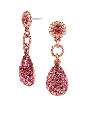 Betsey Johnson Crystal Teardrop Earrings