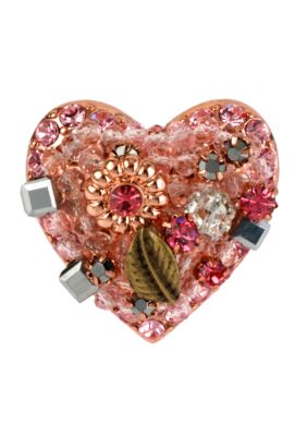 Betsey Johnson Vintage Heart Stretch Ring