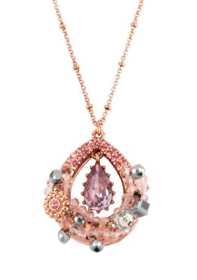 Betsey Johnson Teardrop Pendant Necklace