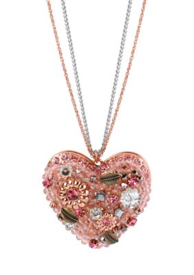 Betsey Johnson Vintage Heart Pendant Necklace