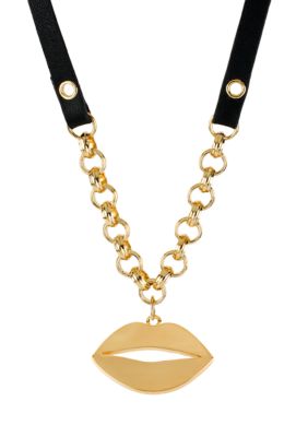 Betsey Johnson Lip Pendant Necklace