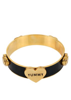 Betsey Johnson 'YUMMY' Heart Bangle Bracelet