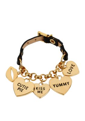 Betsey Johnson Multi Heart Charm Bracelet