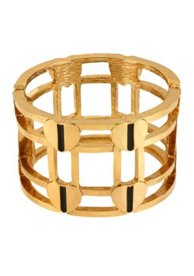 Betsey Johnson Heart Hinged Bangle Bracelet