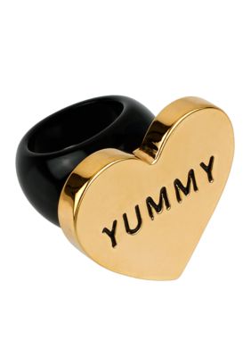 Betsey Johnson 'YUMMY' Heart Ring