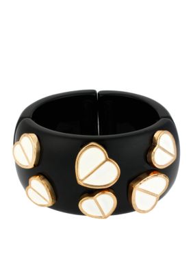 Betsey Johnson Multi Heart Stretch Bangle Bracelet