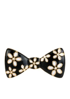 Betsey Johnson Flower Bow Two-Finger Stretch Ring