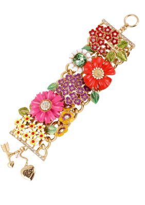 Betsey Johnson Flower Wide Toggle Bracelet