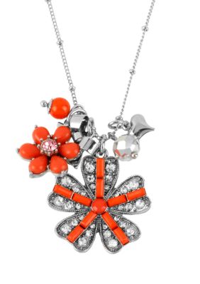 Betsey Johnson Flower Pendant Necklace