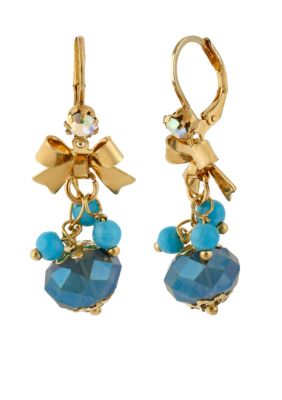 Betsey Johnson Faceted Bead Drop Earrings