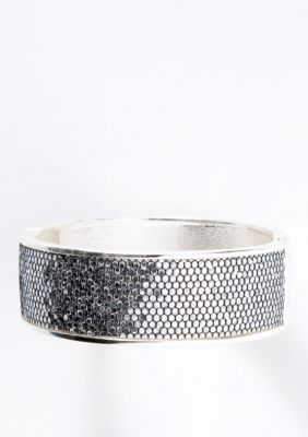 Betsey Johnson Silver Snake Cuff Bracelet