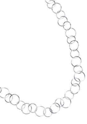 New Directions Single Row Silver Link Necklace