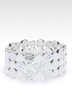 ND&reg; New Directions Stretch Silver Bracelet
