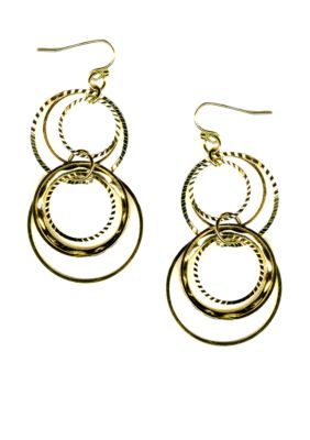 New Directions Gold Multi Ring Earrings