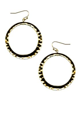 New Directions Hammered Ring Earrings