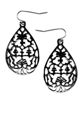 New Directions Filigree Teardrop Earrings
