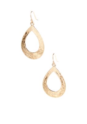 New Directions&reg; Hammered Open Tear Hoop Earring