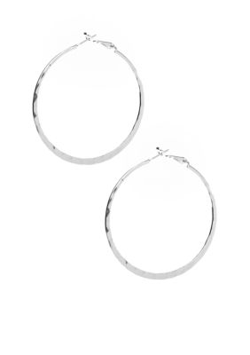 New Directions Silver Hoop Earrings