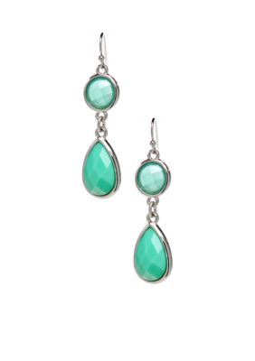 New Directions Mint Faceted Stone Drop Earrings