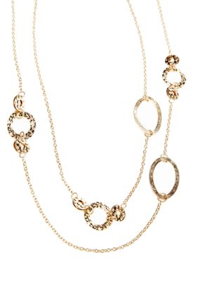 New Directions&reg; Hammered Ring Necklace