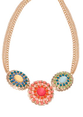 New Directions&reg; Multi Colored Filigree Statement Necklace
