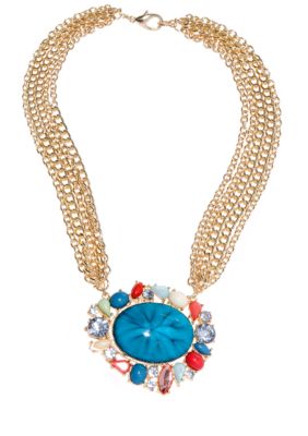 New Directions&reg; Turquoise Multi Statement Necklace