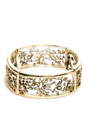 New Directions&reg; Gold Filigree Stretch Bracelet