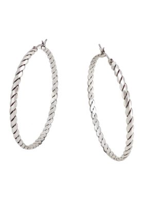 BCBGeneration Silver Hoop Earrings