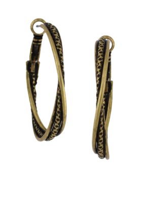 BCBGeneration Gold Small Twist Hoop Earrings