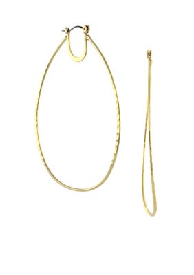Jessica Simpson Gold Oval Hoop Earrings