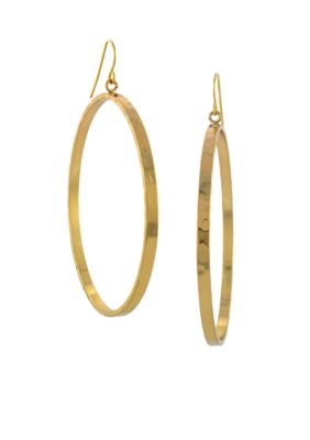 BCBGeneration Gold Drop Hoop Earring