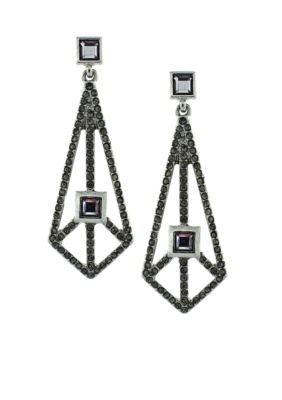 BCBGeneration Rolling Stone Silver Kite Earrings