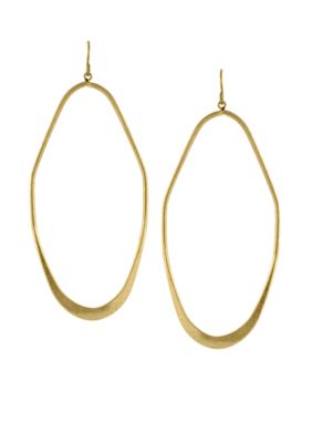 BCBGeneration Gold Apache Elongated Hoop Earrings