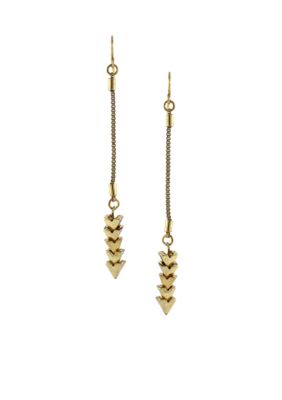 BCBGeneration Gold Apache Linear Pyramid Earrings
